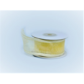 ΚΟΡΔΕΛΑ ΣΥΡΜΑΤΙΝΗ ΔΙΑΦΑΝΗ, ΧΡΥΣΗ ΕΚΡΟΥ, 4CM/10YDS