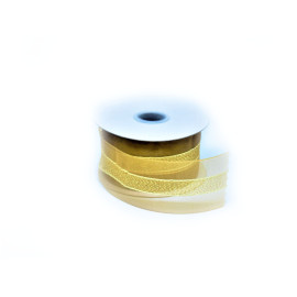 ΚΟΡΔΕΛΑ ΣΥΡΜΑΤΙΝΗ ΚΑΦΕ, ΧΡΥΣΗ ΡΙΓΑ, 4CM/10YDS