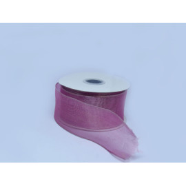 ΚΟΡΔΕΛΑ ΣΥΡΜΑΤΙΝΗ ΔΙΑΦΑΝΗ ΦΟΥΞΙΑ, 4CM/10YDS