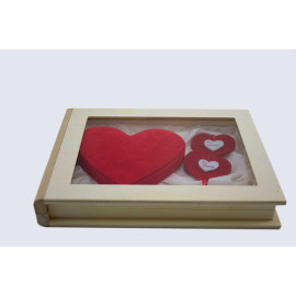 Ξύλινη Στεφανοθήκη βιβλίο, 31*23*5cm
