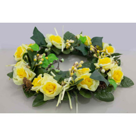 ΣΤΕΦΑΝΑΚΙ ΥΦΑΣΜΑΤΙΝΟ ΚΙΤΡΙΝΑ ΤΡΙΑΝΑΤΑΦΥΛΛΑΚΙΑ, 25ΕΚ