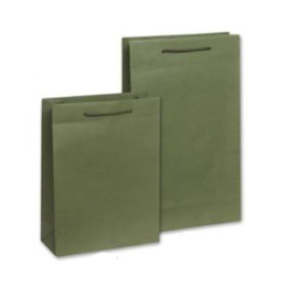 Χάρτινες Χειροποίητες Τσάντες με Κορδόνι – Λαδί, 20τμχ