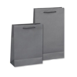 Χάρτινες Χειροποίητες Τσάντες με Κορδόνι – Γκρι, 20τμχ