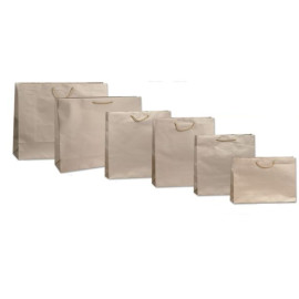 Τσάντα Χειροποίητη με Κορδόνι, Μπρονζέ, 20 τμχ - Ματ Πλαστικοποίση