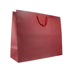 Τσάντα Χειροποίητη με Κορδόνι, Μπορντώ, 20 τμχ - Ματ Πλαστικοποίση