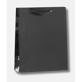 Χειροποίητες Πλαστικοποιημένες Τσάντες Μαύρες Γυαλιστερές – 20 τμχ