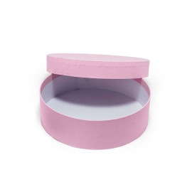 Χειροποίητο Χάρτινο Κουτί-Καπελιέρα, Ρηχό, Ροζ, 20*6cm
