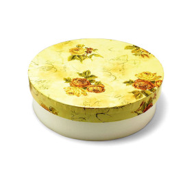 Χειροποίητο Χάρτινο Κουτί-Καπελιέρα, Ρηχό, Τριαντάφυλλα, 20*6cm