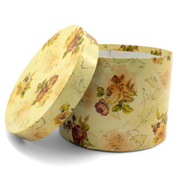 Χειροποίητο Χάρτινο Κουτί-Καπελιέρα, Τριαντάφυλλα, 2 διάστασεις