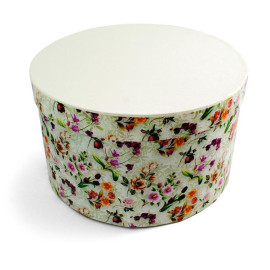 Χειροποίητο Χάρτινο Κουτί-Καπελιέρα, Άνοιξη με Λευκό Καπάκι, 2 διάστασεις