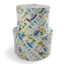 Χειροποίητο Χάρτινο Κουτί-Καπελιέρα, Ζωάκια και Αριθμοί, 2 διάστασεις