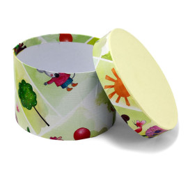 Χειροποίητο Χάρτινο Κουτί-Καπελιέρα, Παιδική Χαρά με Λεμονί Καπάκι, 2 διάστασεις