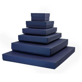 Χειροποίητο Χάρτινο Κουτί, Παραλληλόγραμμο Ρηχό, Μπλε, 8 διαστάσεις