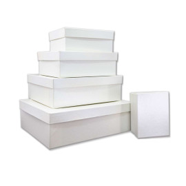 Χειροποίητο Χάρτινο Κουτί, Λευκό, 8 διαστάσεις