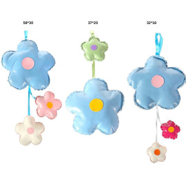 Δερμάτινο Κρεμαστό Λουλούδι, Σιέλ, 3 μεγέθη