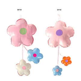 Δερμάτινο Κρεμαστό Λουλούδι, Ροζ, 2 μεγέθη