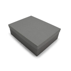 Χειροποίητο Χάρτινο Κουτί, Ανθρακί, 8 διαστάσεις