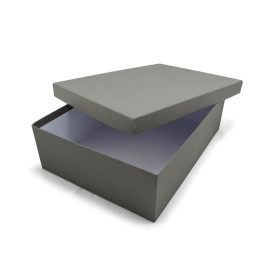 Χειροποίητο Χάρτινο Κουτί, Ανθρακί, 8 διαστάσεις