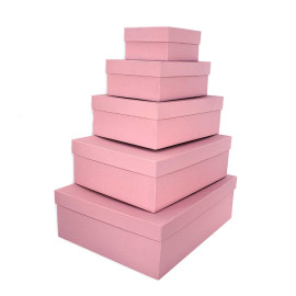 Χειροποίητο Χάρτινο Κουτί, Ροζ, 8 διαστάσεις