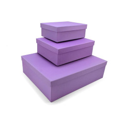 Χειροποίητο Χάρτινο Κουτί, Μωβ, 8 διαστάσεις