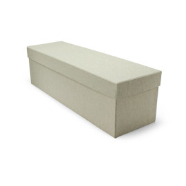 Χειροποίητο Χάρτινο Κουτί, Μπεζ Σαγρέ, 38*12*10cm