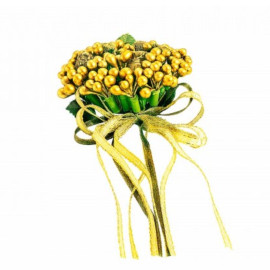 Στεφανάκι Γκι, Χρυσό, 10cm