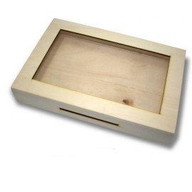 Ξύλινη Στεφανοθήκη με Διαφάνεια, 30*20*4,5cm