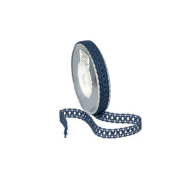 Μπλε Κορδέλα Δαντέλα Βαμβακερή Πλεκτή 15mm