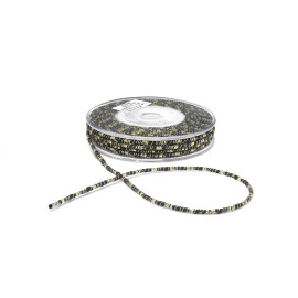 Κορδόνι Πάσα Λούρεξ Μονόχρωμο Μαύρο-Χρυσό 3mm