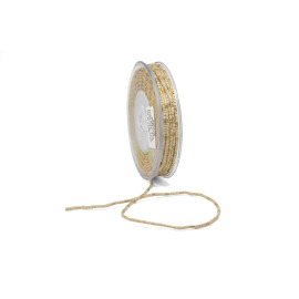 Κορδόνι Πάσα Λούρεξ Μονόχρωμο Μπεζ-Χρυσό 3mm