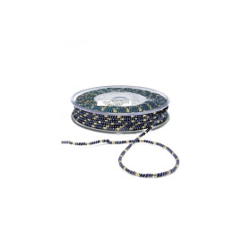 Κορδόνι Πάσα Λούρεξ Μονόχρωμο Μπλε-Χρυσό 3mm