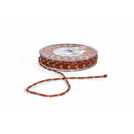 Κορδόνι Πάσα Λούρεξ Μονόχρωμο Μπορντό-Χρυσό 3mm