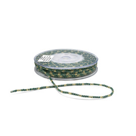Κορδόνι Πάσα Λούρεξ Μονόχρωμο Πράσινο-Χρυσό 3mm