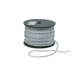 Κορδόνι Στριφτό Τρίκλωνο Μεταξωτό Ασημί 3mm