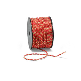 Κορδόνι Στριφτό Τρίκλωνο Μεταξωτό Κόκκινο-Χρυχό 3mm