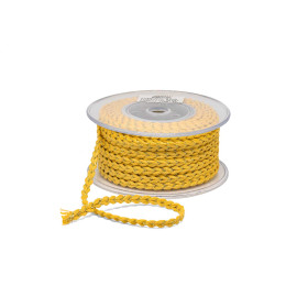 Πλεκτή Βαμβακερή Πλεξούδα 8mm Κίτρινο-Χρυσό