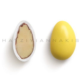 Κουφέτα αμυγδάλου κλασσικό-midi χρώμα_κίτρινο, γυαλισμένο