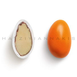 Κουφέτα αμυγδάλου κλασσικό-midi χρώμα_πορτοκαλί, γυαλισμένο