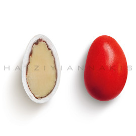 Κουφέτα αμυγδάλου κλασσικό-midi χρώμα_κόκκινο, γυαλισμένο