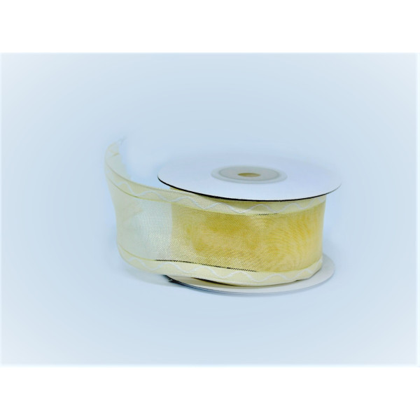 ΚΟΡΔΕΛΑ ΣΥΡΜΑΤΙΝΗ ΔΙΑΦΑΝΗ, ΧΡΥΣΗ ΕΚΡΟΥ, 4CM/10YDS
