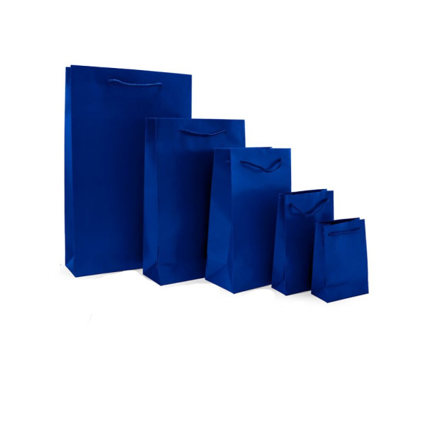 Τσάντα Χάρτινη Χειροποίητη με Κορδόνι, Μπλε, 25 τμχ