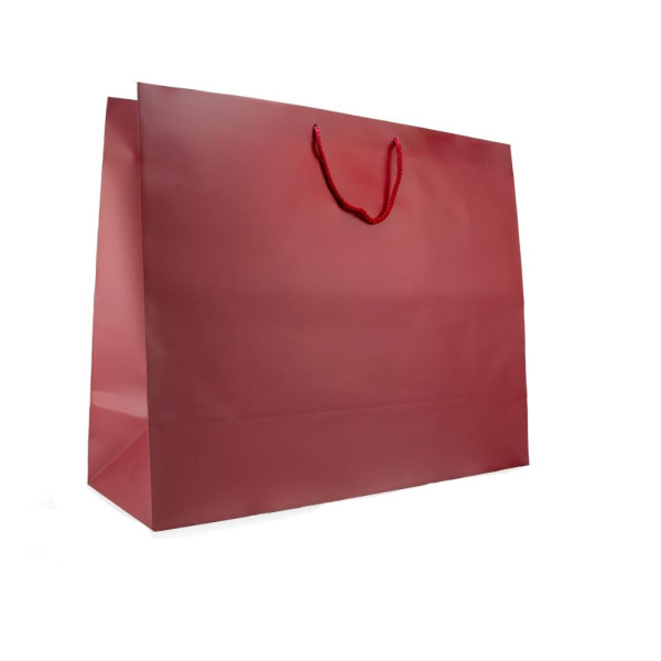 Τσάντα Χειροποίητη με Κορδόνι, Μπορντώ, 20 τμχ - Ματ Πλαστικοποίση