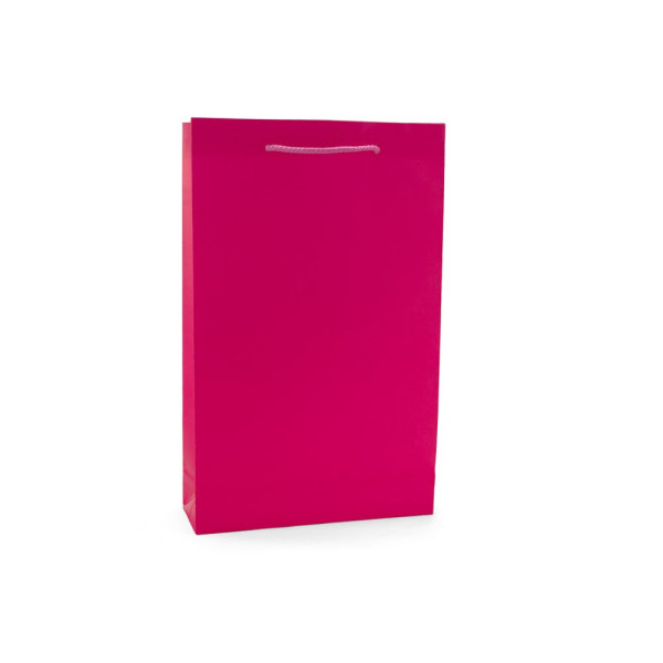 Τσάντα Χάρτινη Χειροποίητη με Κορδόνι, Φούξια, 25 τμχ