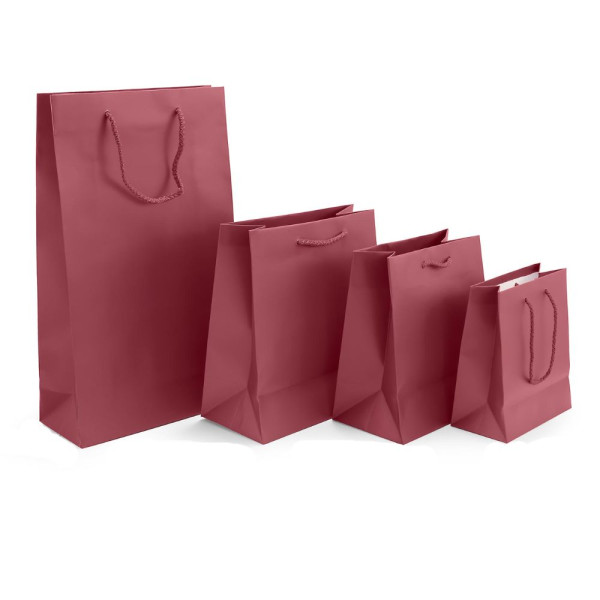 Τσάντα Χειροποίητη με Κορδόνι, Μπορντώ, 20 τμχ - Ματ Πλαστικοποίση