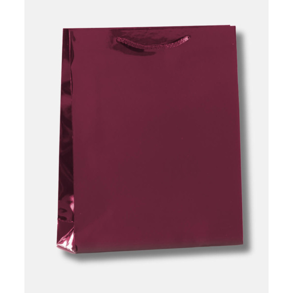 Χειροποίητες Πλαστικοποιημένες Τσάντες Μπορντώ Γυαλιστερές – 20 τμχ