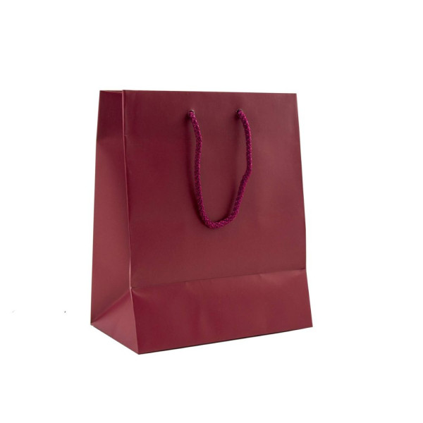 Τσάντα Χειροποίητη με Κορδόνι, Μπορντώ, 20 τμχ - Ματ Πλαστικοποίση