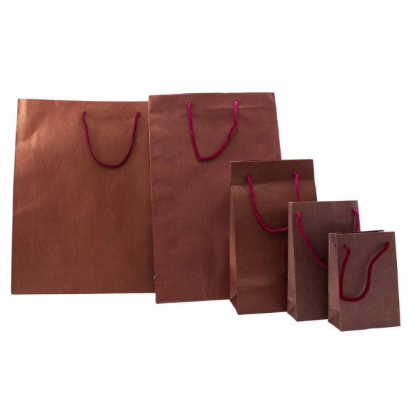 Τσάντα Χάρτινη Χειροποίητη, Μπορντώ με Κορδόνι, 25 τμx.