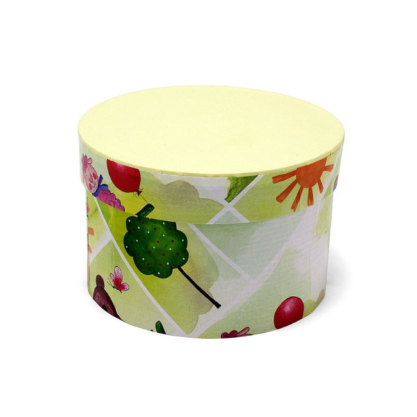 Χειροποίητο Χάρτινο Κουτί-Καπελιέρα, Παιδική Χαρά με Λεμονί Καπάκι, 2 διάστασεις