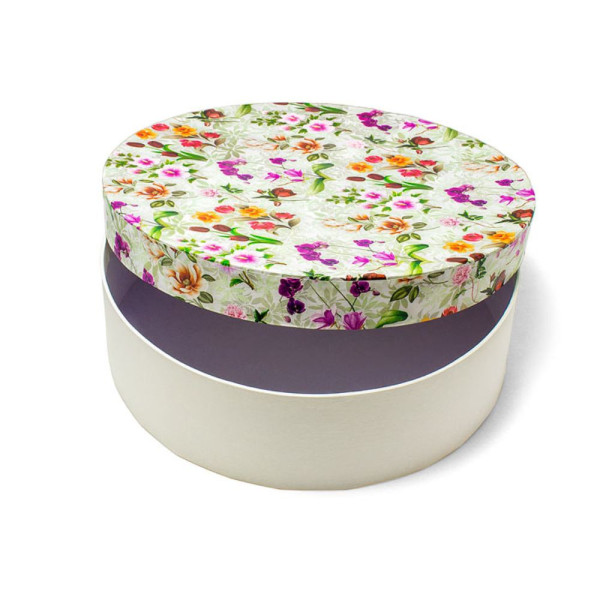 Χειροποίητο Χάρτινο Κουτί-Καπελιέρα, Ρηχό, Άνοιξη, 20*6cm