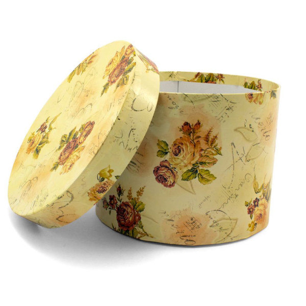 Χειροποίητο Χάρτινο Κουτί-Καπελιέρα, Τριαντάφυλλα, 2 διάστασεις